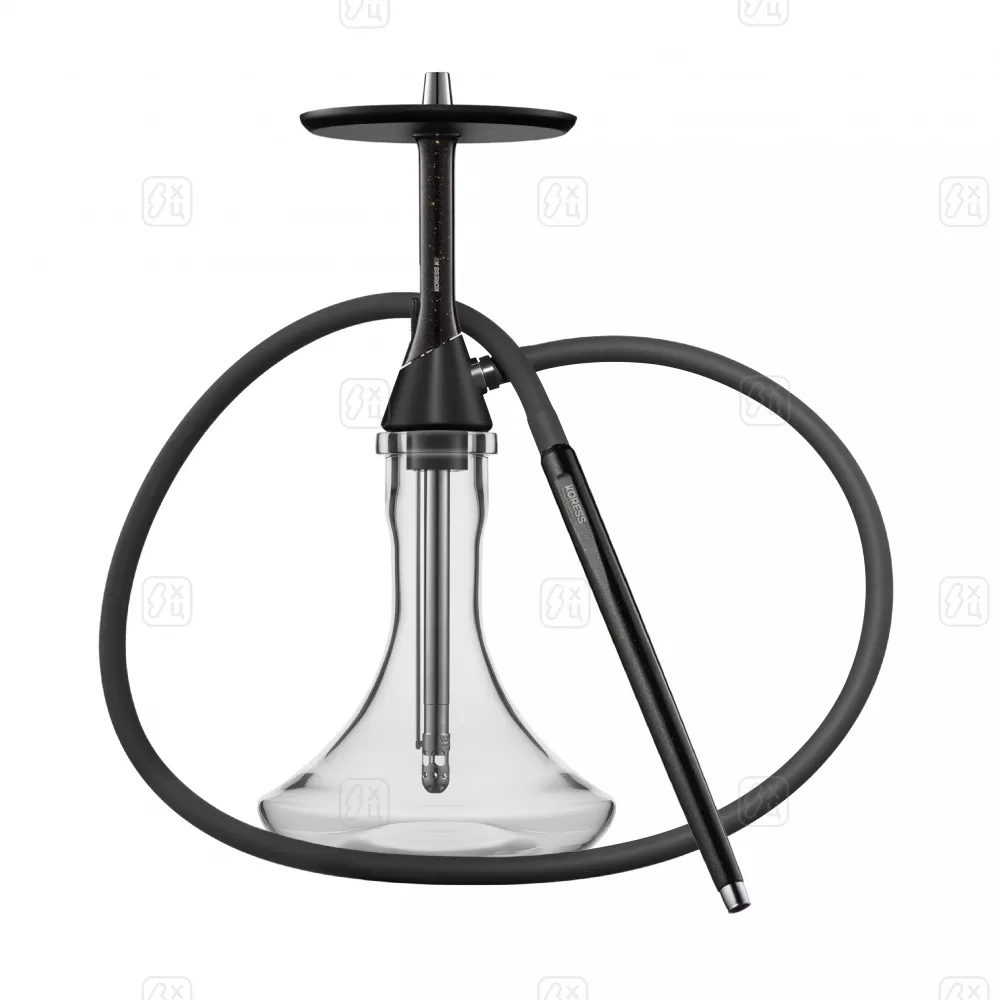 187_Кальян_Koress_Hookah_К2_Black_Gloss_Gold_черный_глянец_с_золотыми