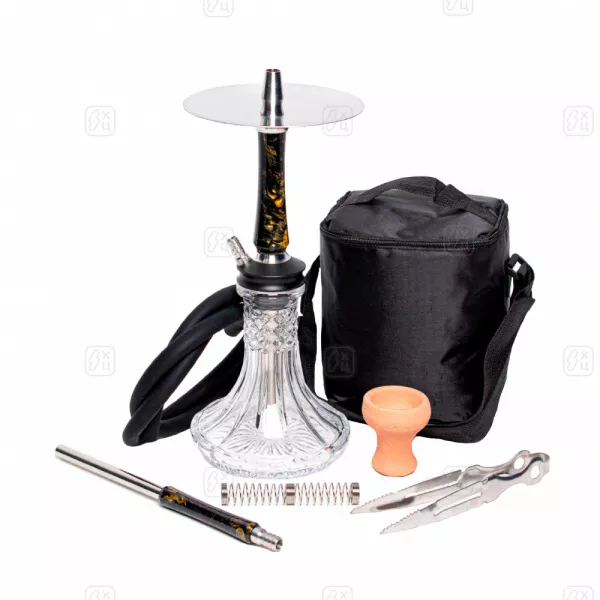 Кальян комплект SKY MINI - Black and gold (1)